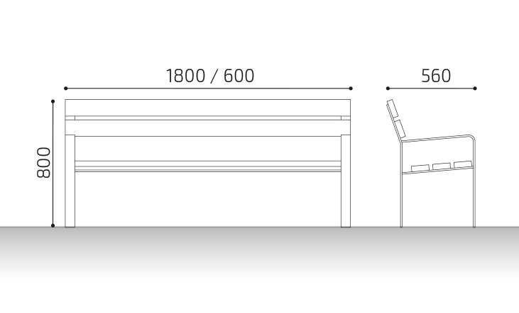 medidas banco de madera estilo