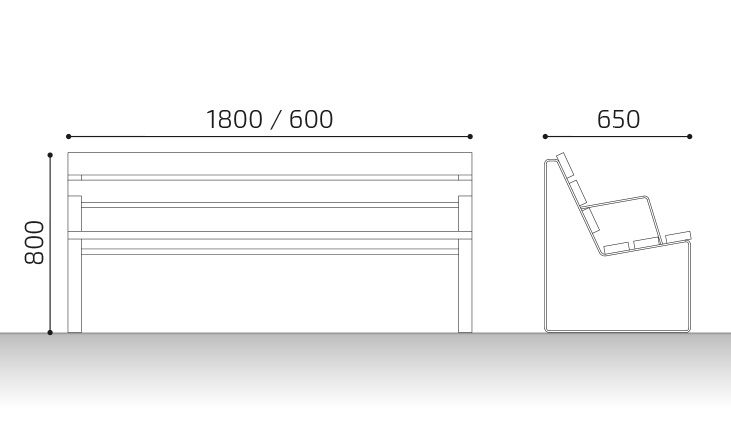 medidas banco de madera himno