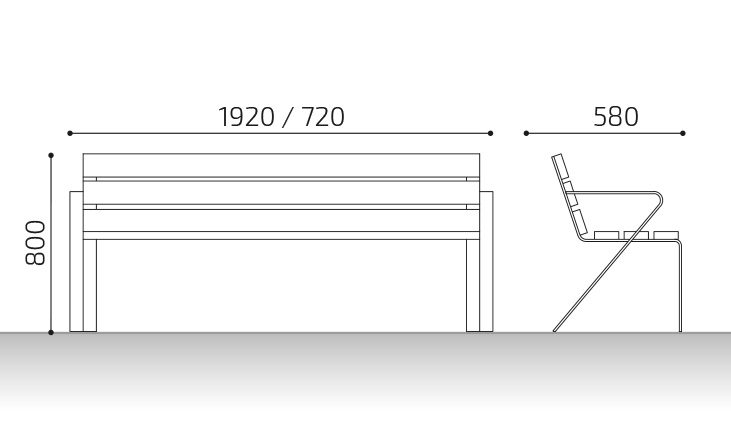 medidas banco de madera lorca