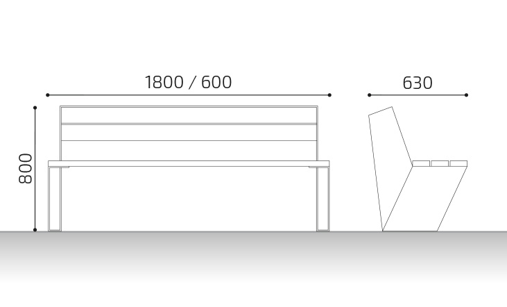 mides banc de fusta origami