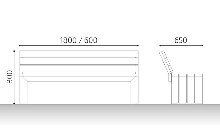 medidas banco de madera prosa