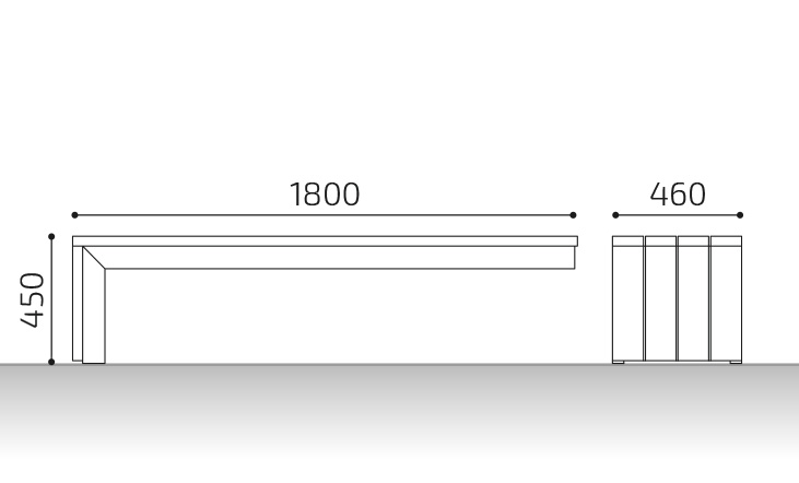 medidas banco de madera verso