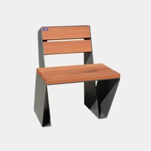 silla urbana de madera origami