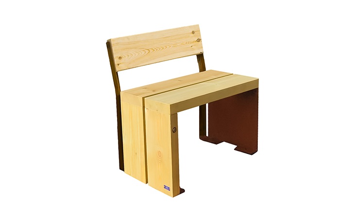 silla urbana de madera rustic